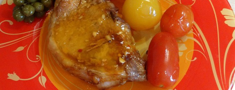мясо под сладким соусом