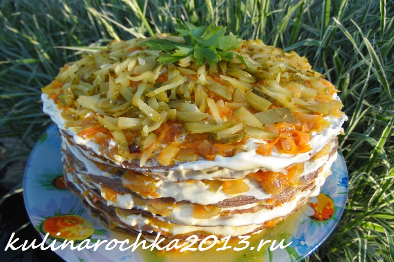 Торт Из Печени Куриной Рецепт С Фото